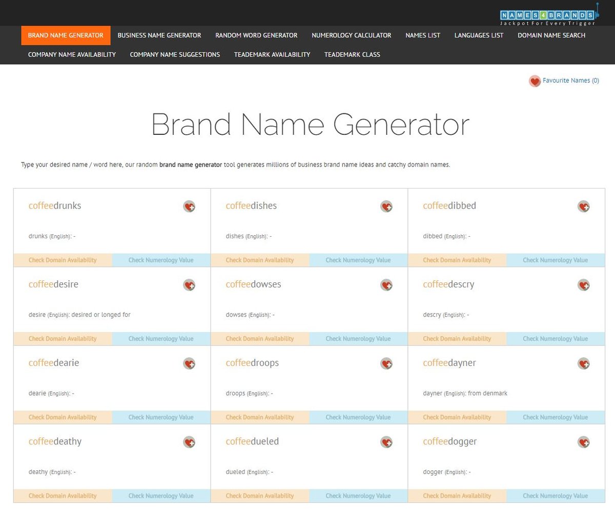 Brand & Project Name Generators (Global/Thematic) Streamline Unique Name Creation